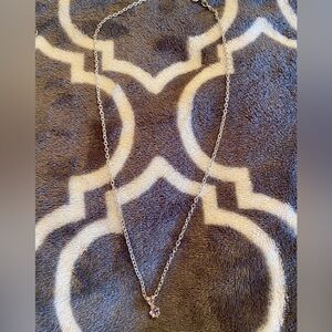 Elegant Silver Necklace with Purple Pendant